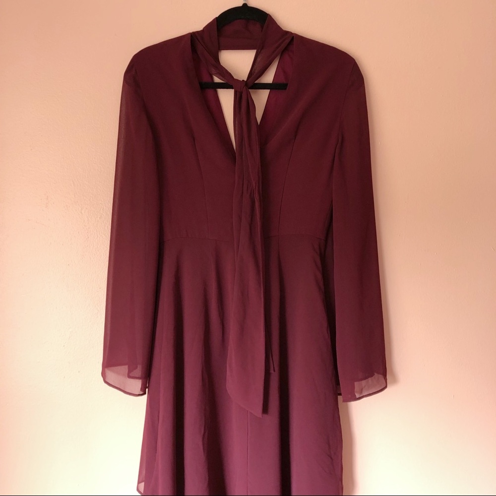 C/MEO Collective Wine Tiered Maxi Dress - Picture 4 of 4